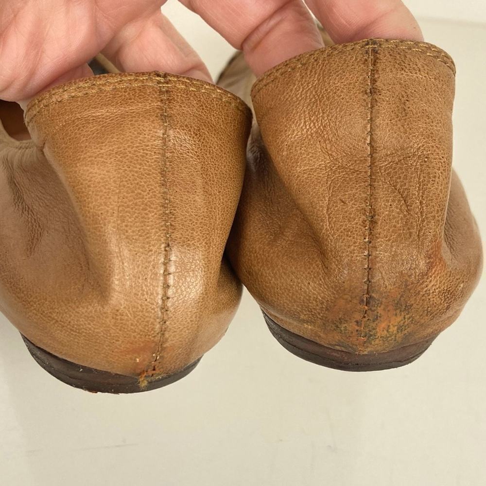 LANVIN Leather Cap Toe Ballet Flats - Size 7 - Picture 7 of 14